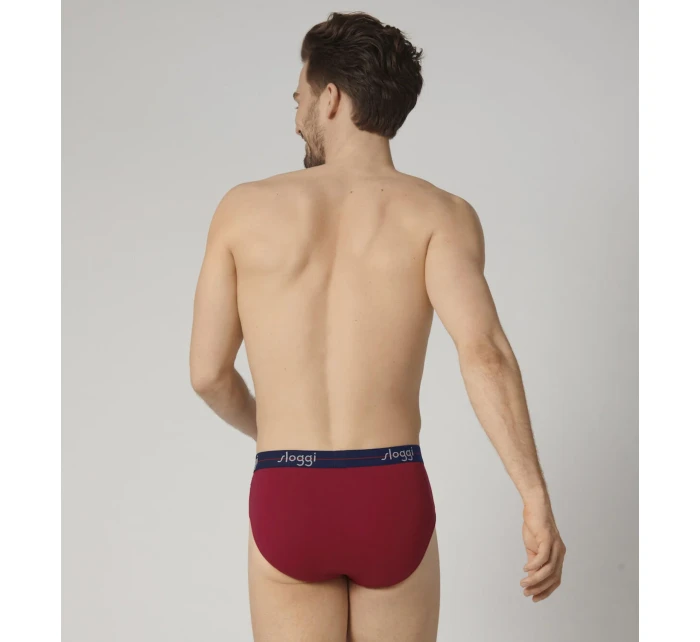 Pánské slipy Start Midi C2P box - BLUE - DARK COMBINATION - kombinace modré M008 - SLOGGI Pánské slipy Start Midi C2P box - BLUE - DARK COMBINATION - kombinace modré M008 - SLOGGI