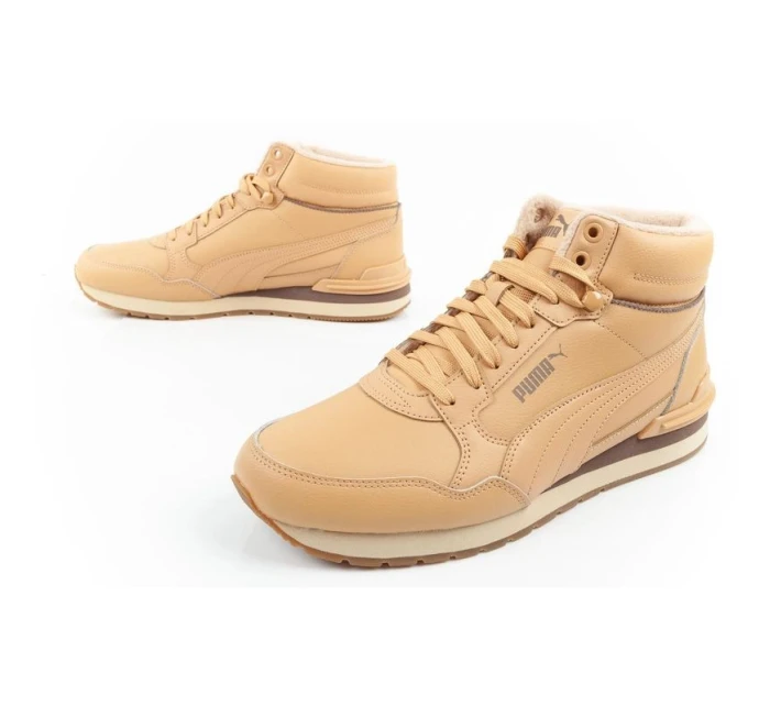 Puma ST Runner v4 Mid sportovní obuv pánské kotníkové tenisky hnědé barvy Puma ST Runner v4 Mid sportovní obuv pánské kotníkové tenisky hnědé barvy