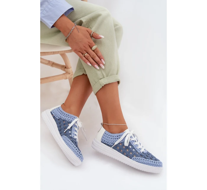 Kožené dámské polobotky D&A GR61-5951 modré