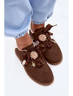 Dámské tenisky s ozdobami Čokoládové model 22095093 - Boto Dámské tenisky s ozdobami Čokoládové model 22095093 - Boto