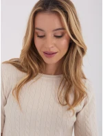 Sweter PM SW B model 21821370 jasny beżowy - FPrice Sweter PM SW B model 21821370 jasny beżowy - FPrice