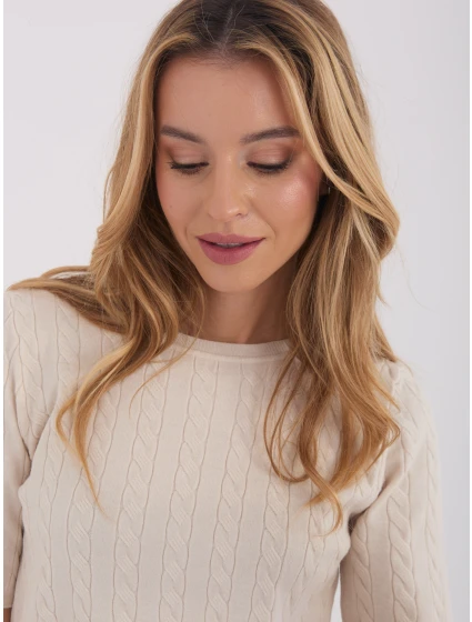 Sweter PM SW B model 21821370 jasny beżowy - FPrice Sweter PM SW B model 21821370 jasny beżowy - FPrice