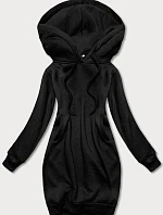 Dlouhá černá tepláková mikina (YS10005-3)