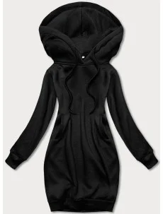 Dlouhá černá tepláková mikina (YS10005-3)