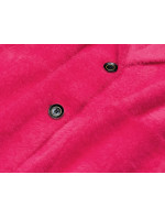 Krátký vlněný přehoz přes oblečení typu alpaka ve fuchsijové barvě (7108-1)