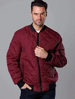 Pánská prošívaná bunda bomber bordó (MY01-6)