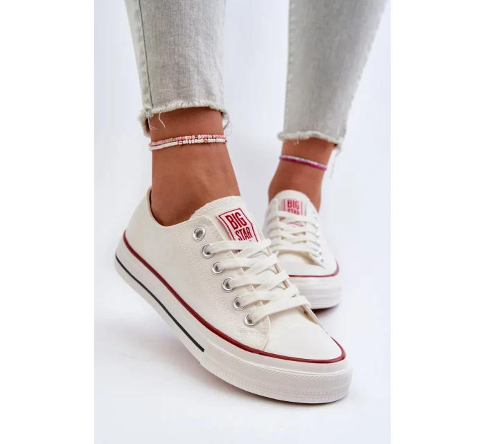 Dámské nízké tenisky Big Star Bílé Dámské nízké tenisky Big Star Bílé