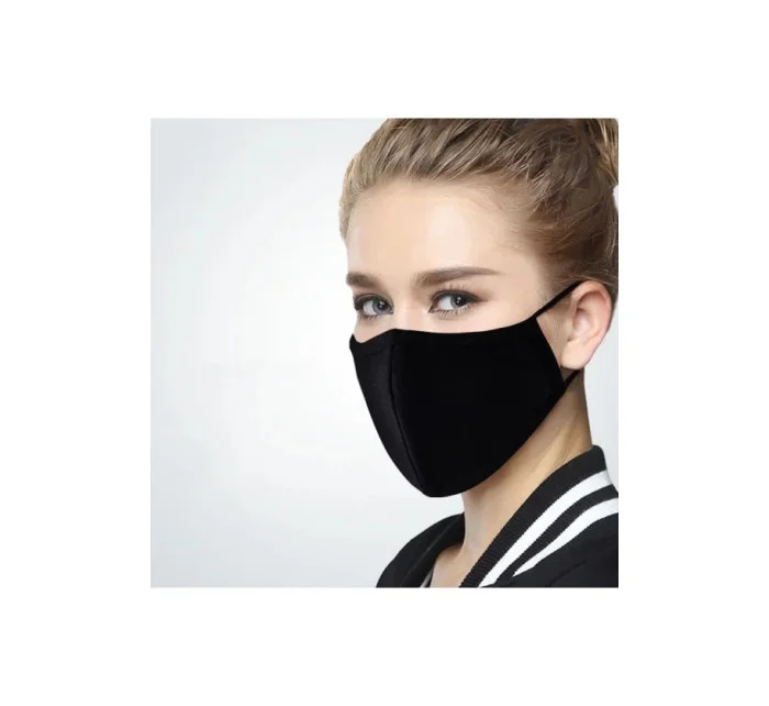 Dvouvrstvá rouška černá - Hurt černá uni