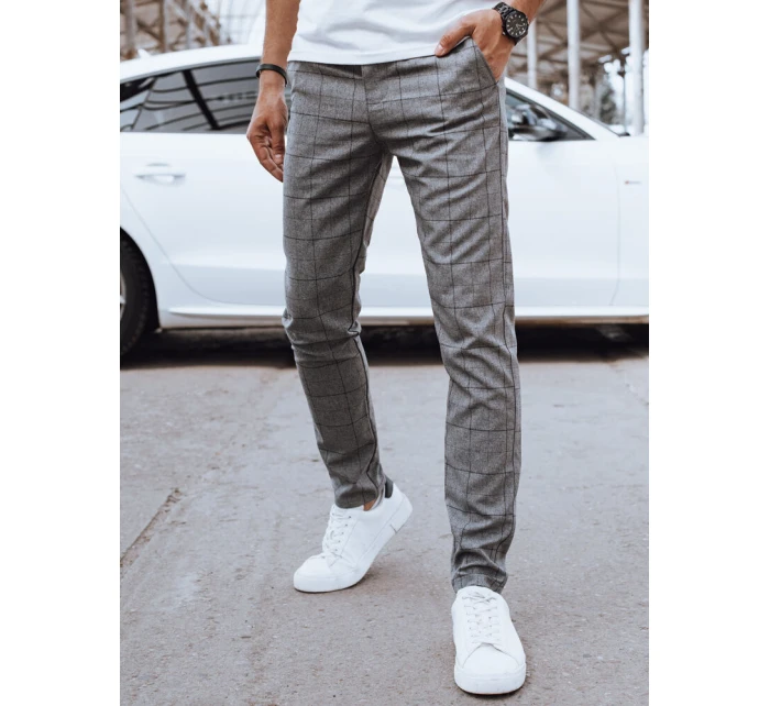 Pánské volnočasové kalhoty tmavě šedé FashionStreet UX4403