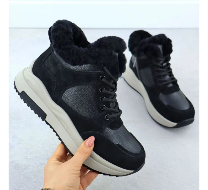 Dámské kožené kozačky na platformě černé Filippo DBT7240 Dámské kožené kozačky na platformě černé Filippo DBT7240