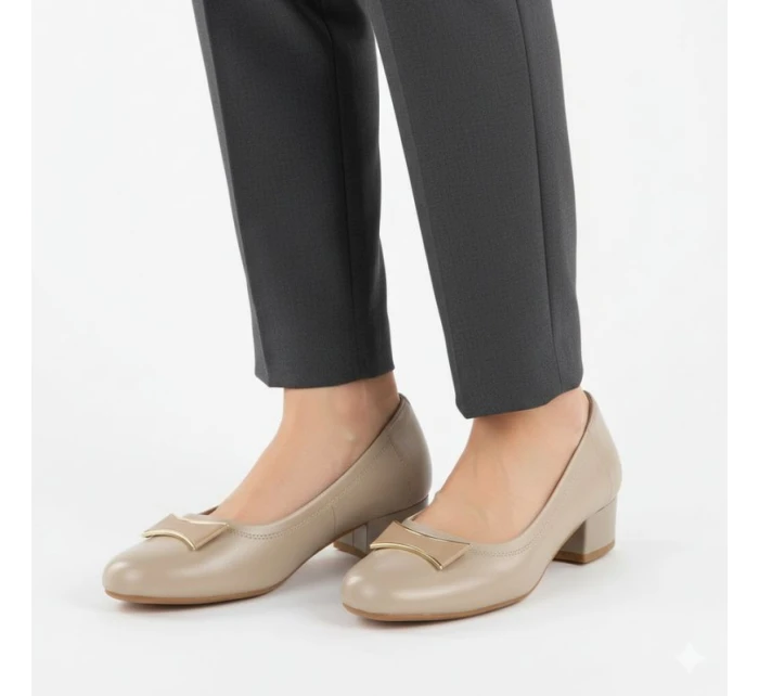 Dámské béžové lodičky Jezzi 200-15 Dámské béžové lodičky Jezzi 200-15