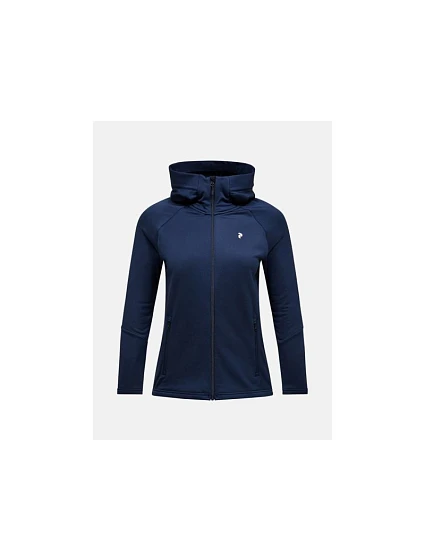 Dámská mikina Peak Performance Rider Essentials Zip Hood - blue shadow/blue shadow velikost: s