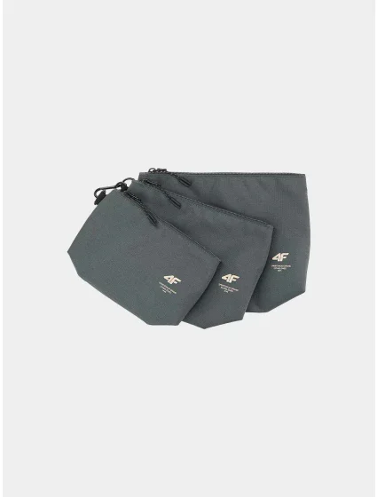 Set kosmetických tašek 4FSS23AWBGU011-22S antracit - 4F