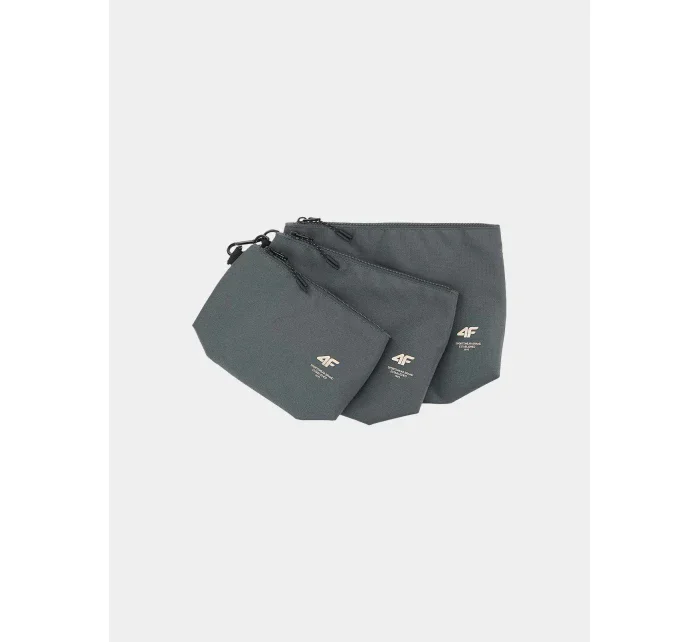 Set kosmetických tašek 4FSS23AWBGU011-22S antracit - 4F