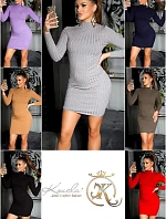 Sexy pletené šaty JM-98302 černé - FPrice