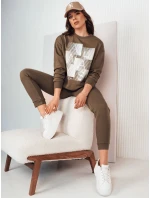 Dámská mikina hnědá model 21975404 - Dstreet