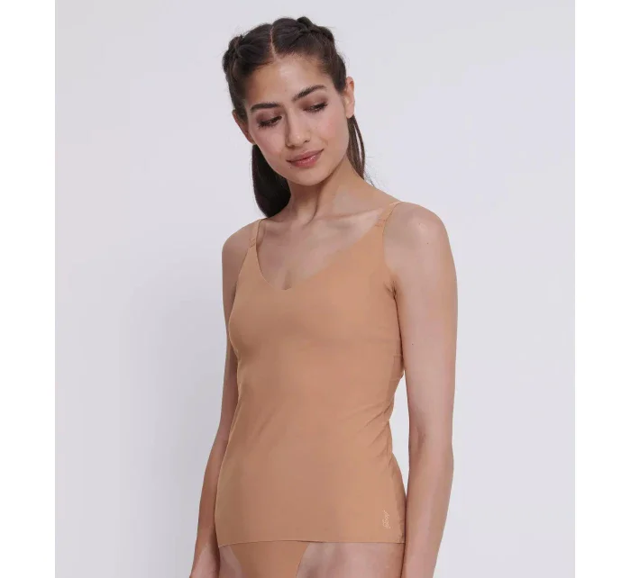 Dámský top ZERO Feel 2.0 Spaghetti Top - BROWN - hnědý 00CM - SLOGGI