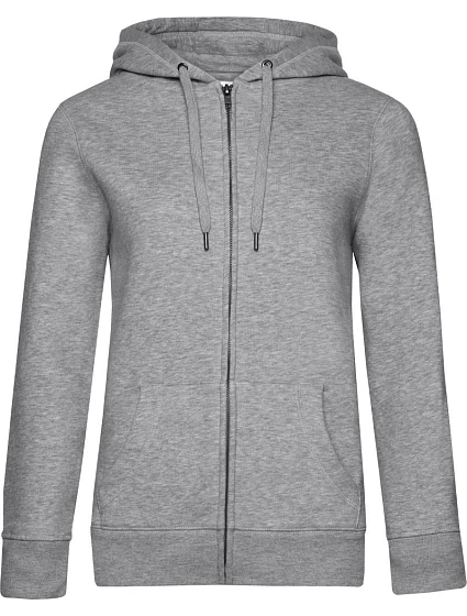 B&C QUEEN Zipped Hood_° Dámská mikina s kapucí 01.W03Q heather grey B&C QUEEN Zipped Hood_° Dámská mikina s kapucí 01.W03Q heather grey