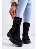 Kožené boty Nicole Černá model 21574579 - Boto