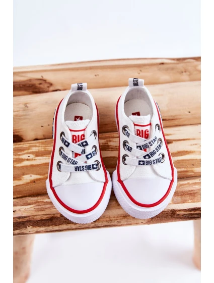 Dětské látkové tenisky BIG STAR KK374048 Bílá Dětské látkové tenisky BIG STAR KK374048 Bílá
