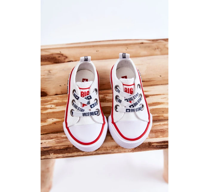 Dětské látkové tenisky BIG STAR KK374048 Bílá Dětské látkové tenisky BIG STAR KK374048 Bílá