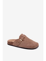 Ženské pantofle Chodaki s Zlatým Přezkou Khaki Alpine Ženské pantofle Chodaki s Zlatým Přezkou Khaki Alpine