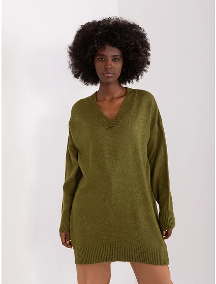 Sweter BA SW model 19341689 khaki - FPrice Sweter BA SW model 19341689 khaki - FPrice