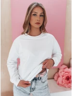 Dámská jednobarevná mikina LUMIVIA bílá FashionStreet BY1372