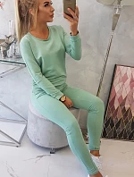 Tmavě mátová mikinová souprava
