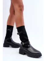 Dámské kotníkové boty s punčochou černé Abroze Dámské kotníkové boty s punčochou černé Abroze