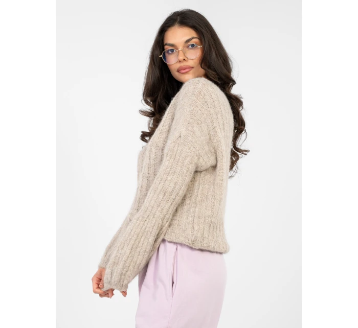 Sweter MI SW model 21958633 ciemny bezowy - FPrice