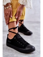 Dámské nízké Materiál tenisky Big Star KK274009 Černá Dámské nízké Materiál tenisky Big Star KK274009 Černá