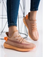 Trendy tenisky dámské oranžové bez podpatku Trendy tenisky dámské oranžové bez podpatku