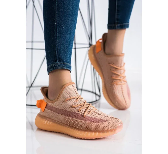 Trendy tenisky dámské oranžové bez podpatku Trendy tenisky dámské oranžové bez podpatku