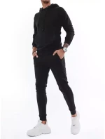 FashionStreet černá pánská tepláková souprava AX0432 FashionStreet černá pánská tepláková souprava AX0432