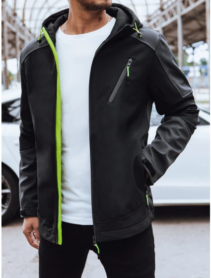 Pánská softshellová mikina s kapucí černá Dstreet model 21970309 - FashionStreet Pánská softshellová mikina s kapucí černá Dstreet model 21970309 - FashionStreet