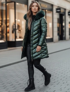 Dámská prošívaná zimní bunda BELLATRIX zelená FashionStreet TY4591z