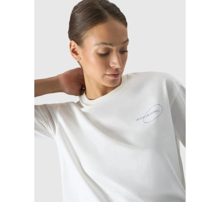 Dámské tričko oversize s potiskem 4F 4FRSS24TTSHF2089-11S