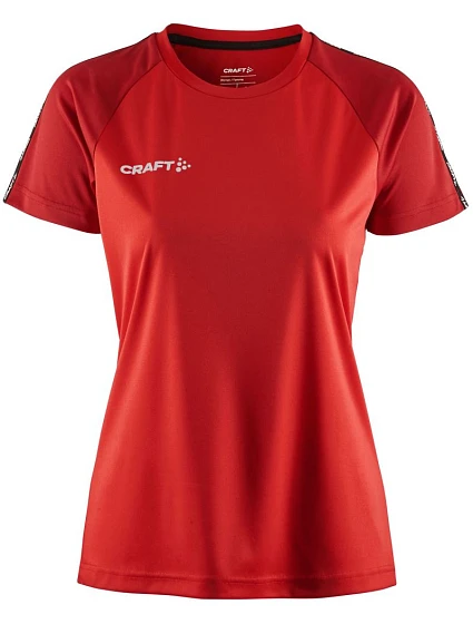 Craft Teamwear Squad Go Contrast Jersey W Dámské kontrastní sportovní tričko 82.2726 bright red/express Craft Teamwear Squad Go Contrast Jersey W Dámské kontrastní sportovní tričko 82.2726 bright red/express