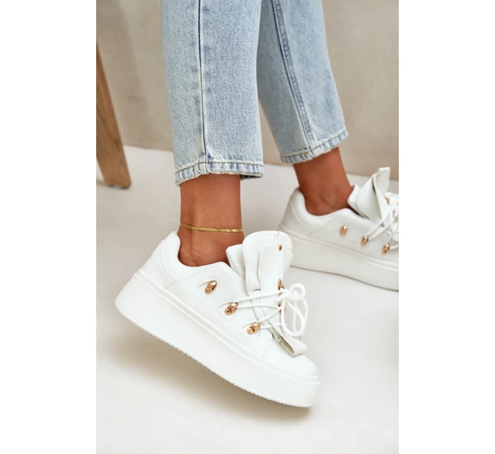 Dámské Tenisky Na Platformě Bílé model 21682857 - Boto