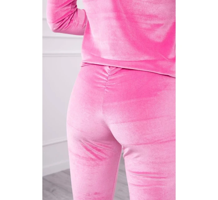 Velurová souprava 19738  růžová - Kesi