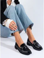 Výborné mokasíny dámské černé bez podpatku Výborné mokasíny dámské černé bez podpatku