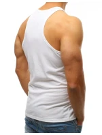 Pánské tílko bez potisku bílé FashionStreet RX3497 Pánské tílko bez potisku bílé FashionStreet RX3497
