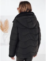 Dámská prošívaná zimní bunda s kapucí černá model 21990453 - Dstreet