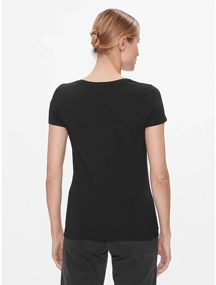 Dámské tričko  00020 černé  model 19908038 - Emporio Armani