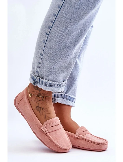 Dámské mokasíny Pudr růžová model 20592269 - Confly Dámské mokasíny Pudr růžová model 20592269 - Confly