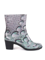 Trendy dámské vícebarevné gumáky na širokém podpatku Trendy dámské vícebarevné gumáky na širokém podpatku