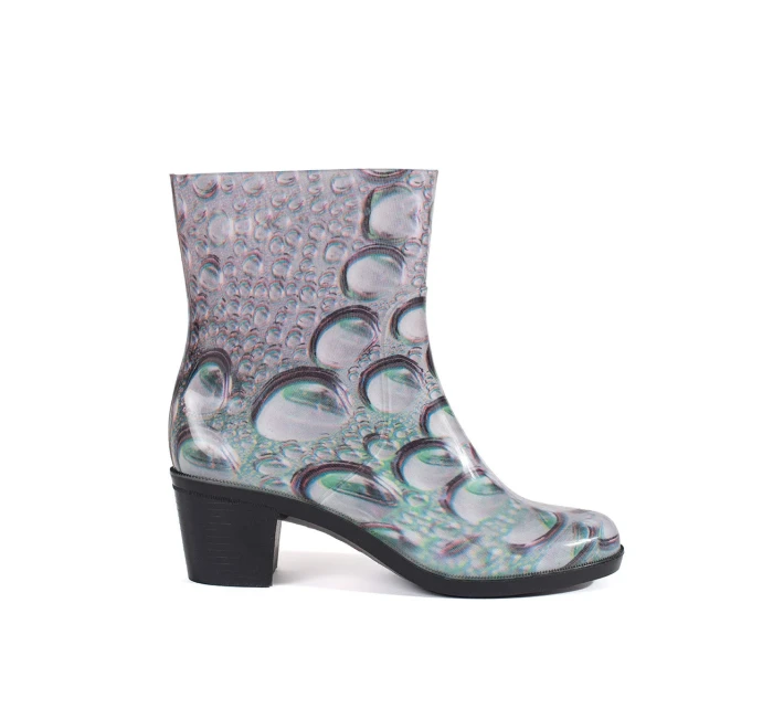 Trendy dámské vícebarevné gumáky na širokém podpatku Trendy dámské vícebarevné gumáky na širokém podpatku