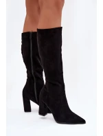 Kozačky na podpatku model 221896 Step in style Kozačky na podpatku model 221896 Step in style