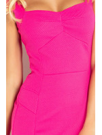 Malinově růžové šaty s pěkným výstřihem model 4976550